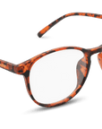 Cambridge XL Blue Light Blockers in red tortoise, angled view