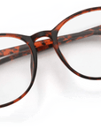 Cambridge XL Blue Light Blockers in red tortoise, overhead view