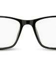 Raleigh Blue Light Blockers in black, front view
