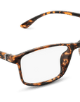 Raleigh Blue Light Blockers in fire tortoise, angled view
