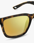 Brown Tortoise Frame - Gold Lens