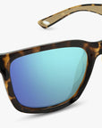 Brown Tortoise Frame - Blue Lens