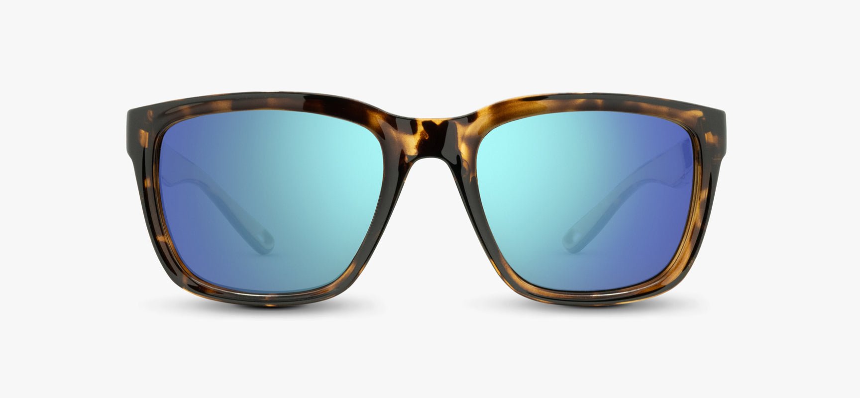 Brown Tortoise Frame - Blue Lens