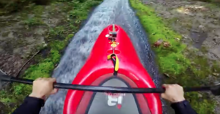 TANDEM KAYAK DOWN DITCH IS INTENSE