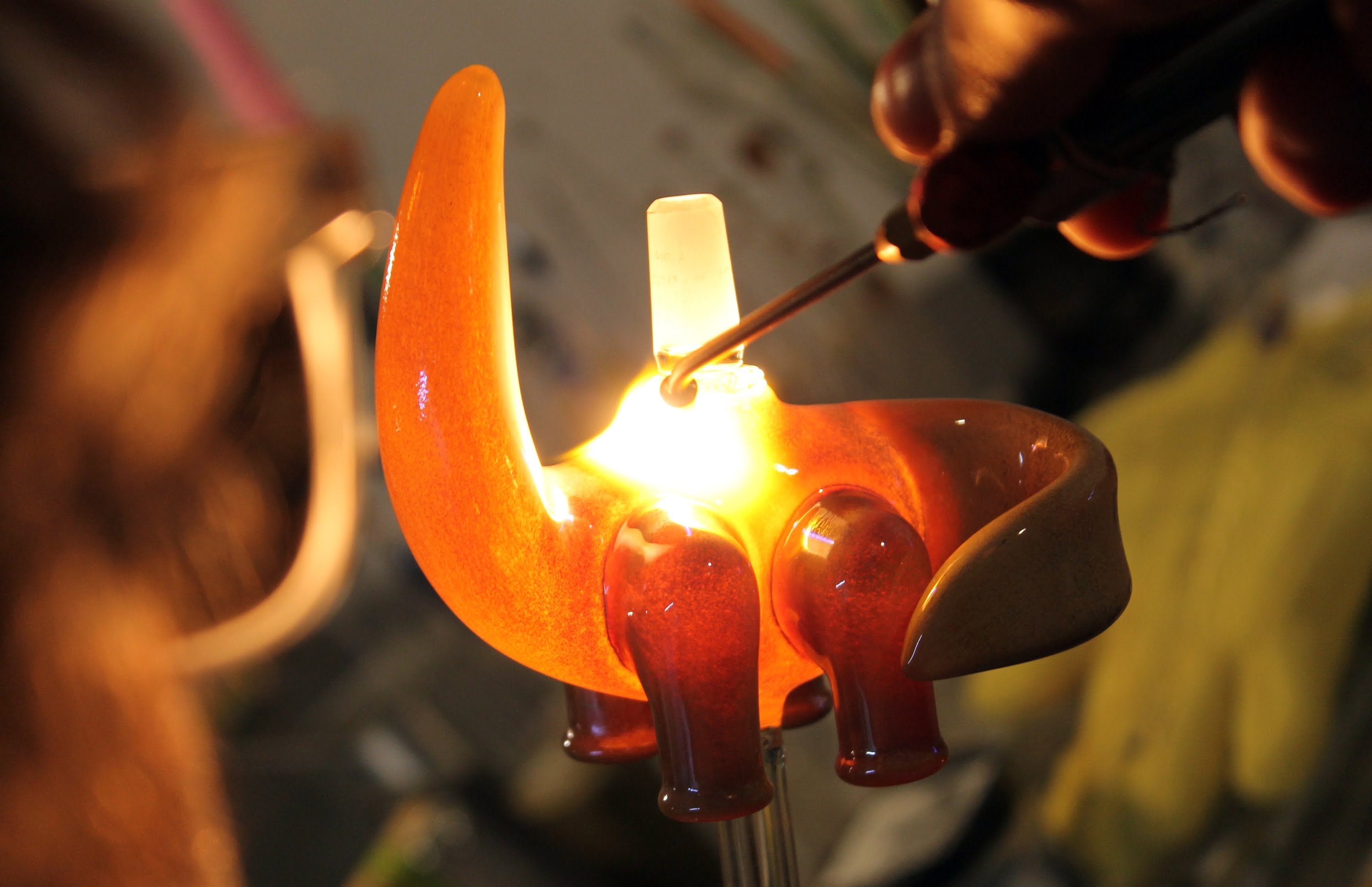 Artist Elbo fired up about glassblowing