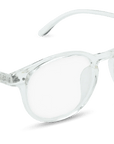 Cambridge Blue Light Blockers in clear, angled view 