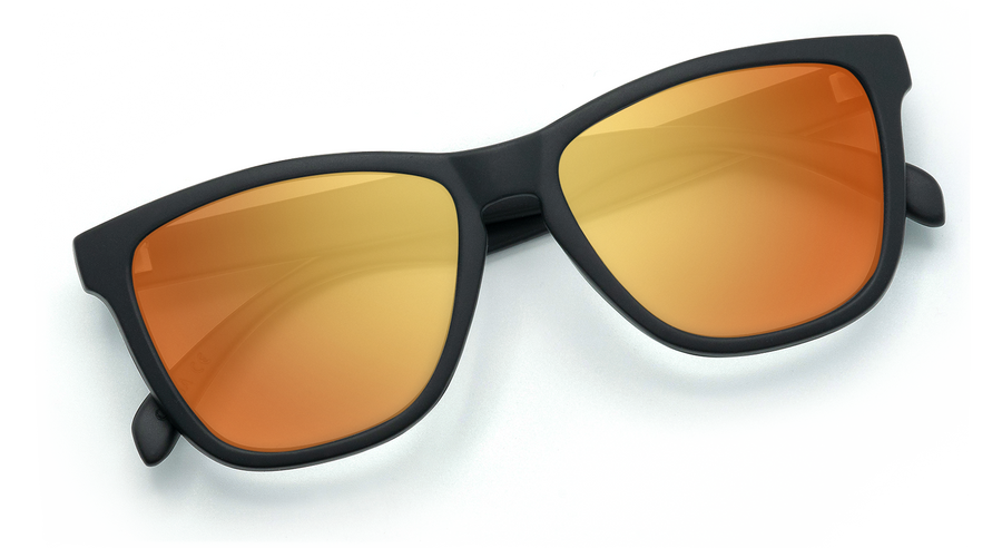 Black Frame - Orange Mirror Lens