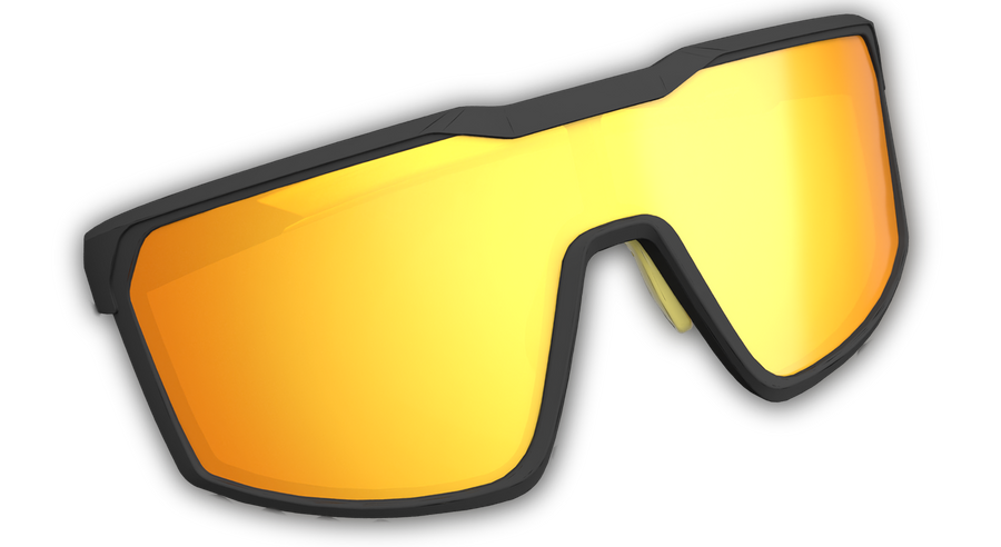 Soft Touch Black Frame - Orange Mirror Lens