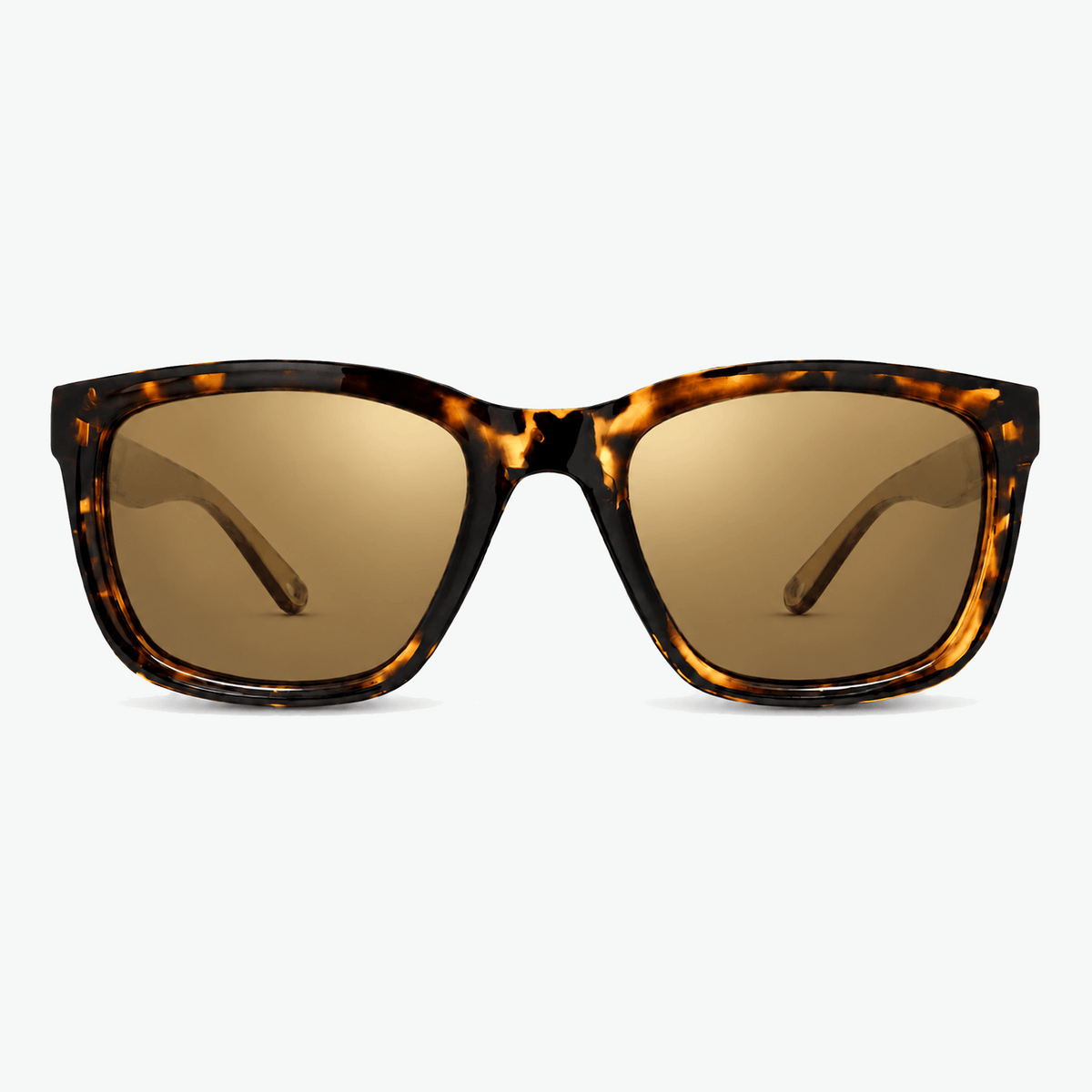 Folly in brown tortoise frame gold lens, front view #color_brown-tortoise-frame-gold-lens