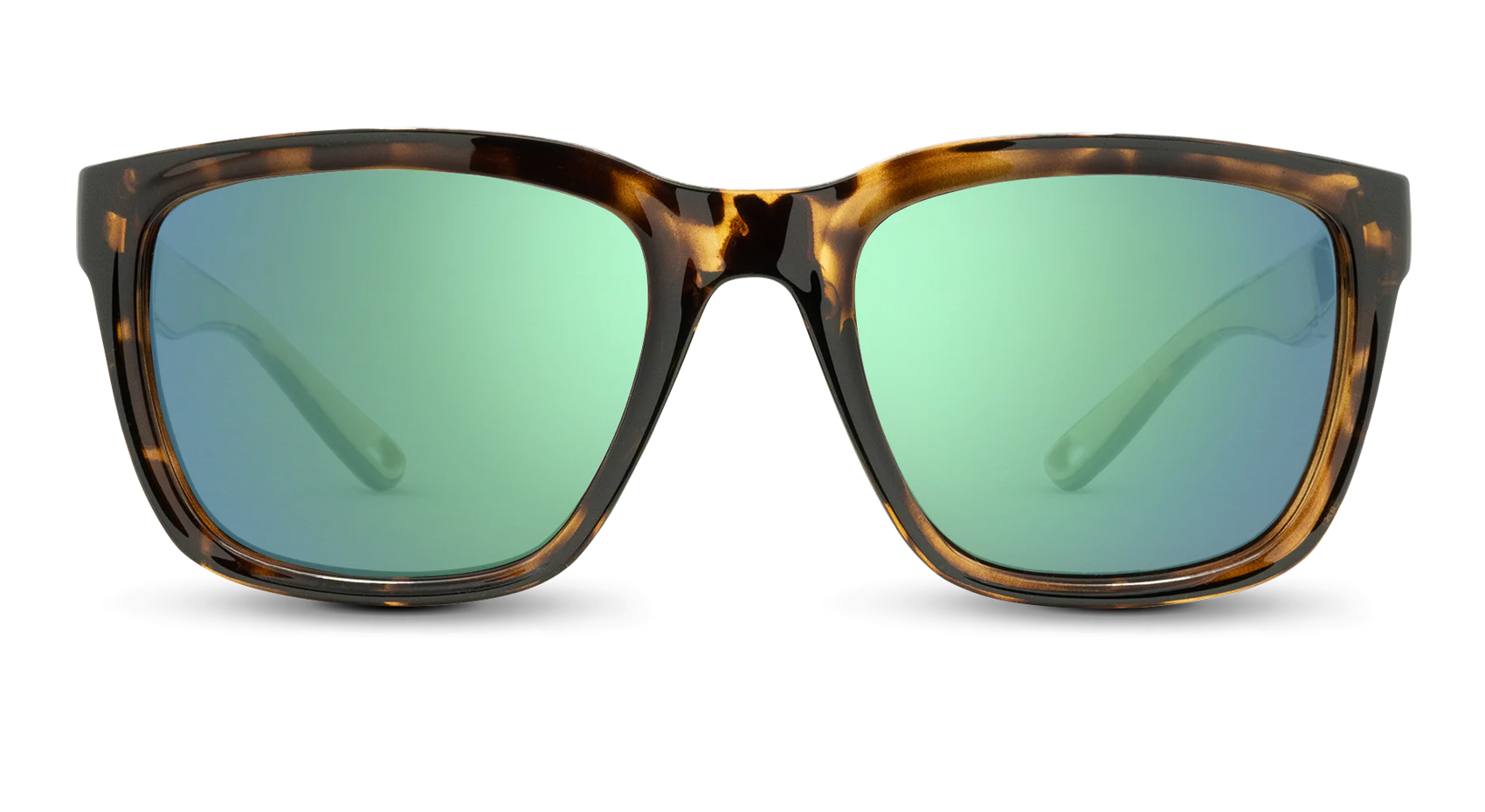 Tortoise shell sunglasses with green lenses sales