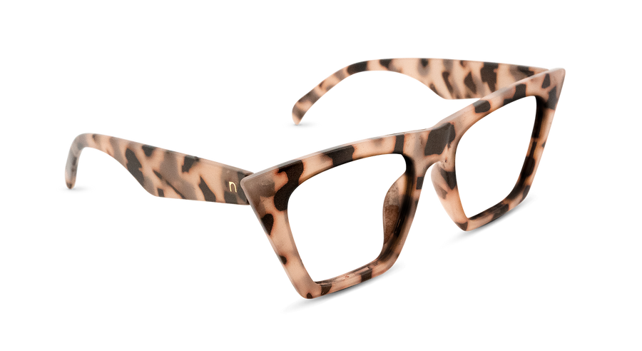 Mauve Tortoise Frame - Amber Lens