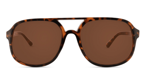 Woodstock Sunglasses in brown tortoise frame amber tinted lens, front view #color_brown-tortoise-frame-amber-tinted-lens