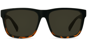 Asbury Park Sunglasses in black and tortoise frame G15 lens, front view #color_black-and-tortoise-frame-G15-lens