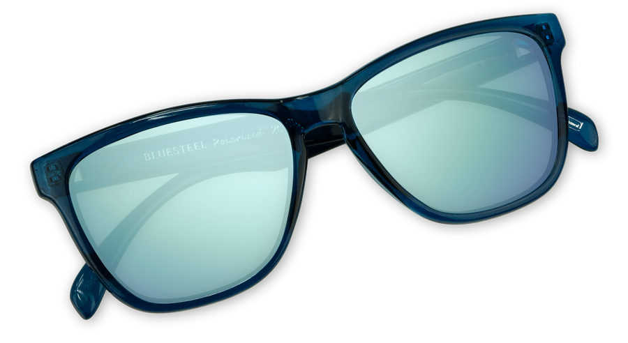 Transparent Blue - Blue Mirror Lens