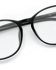 Cambridge XL Blue Light Blockers in black, overhead view 