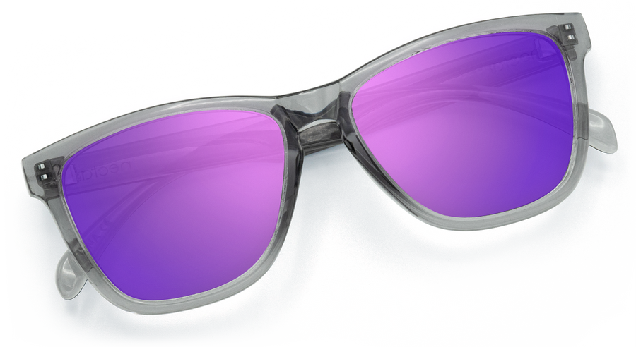 Transparent Grey Frame - Purple Lens