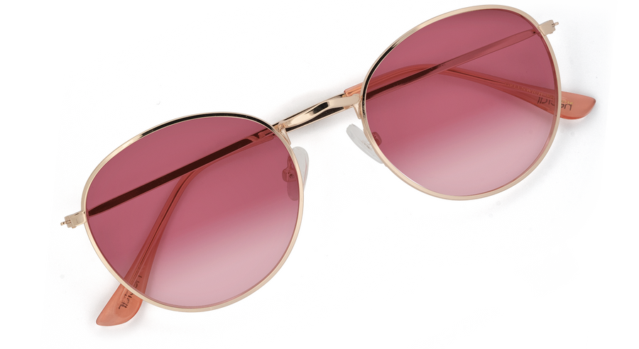 Gold Metal Frame - Gradient Rose Lens