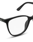 New Haven Blue Light Blockers in black, angled view 