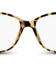 New Haven Blue Light Blockers in shiny brown tortoise frame, front view 