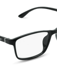 Raleigh Blue Light Blockers in black, angled view 