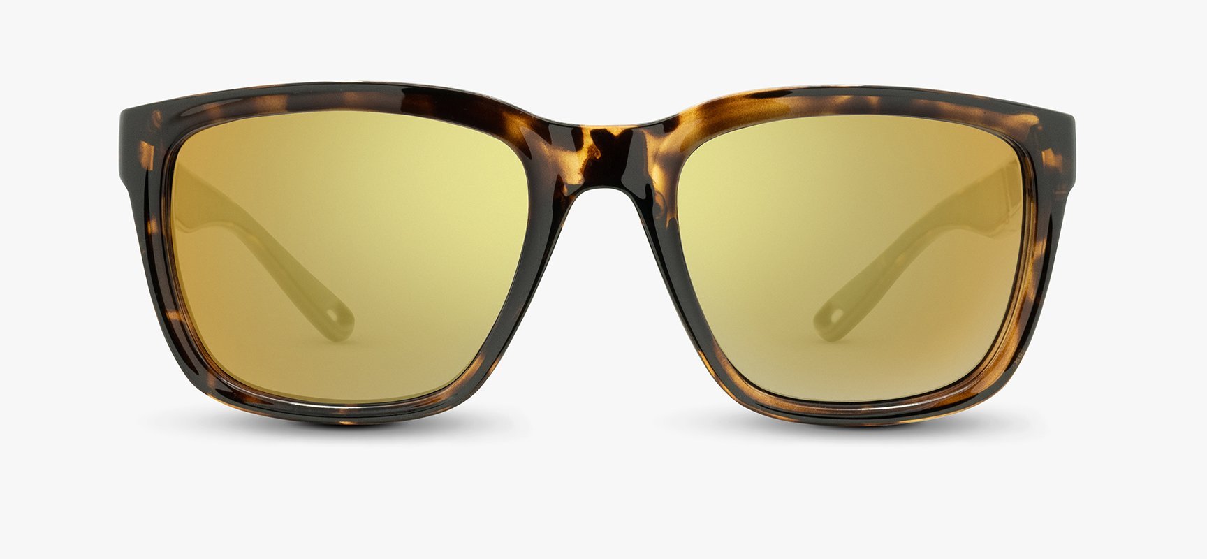 Brown Tortoise Frame - Gold Lens