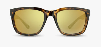 Brown Tortoise Frame - Gold Lens