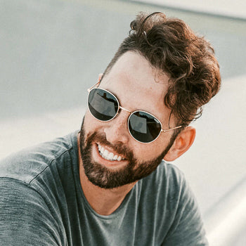 Greenwich Gold Frame Black Polarized Lens